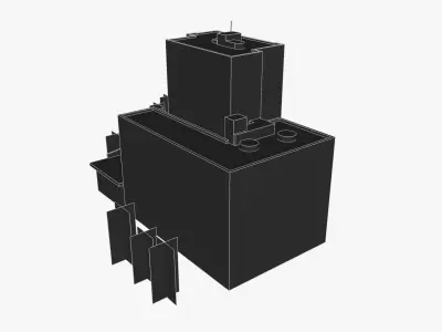 Outbak Jacks Restaurant Southport Building  Low-poly 3D model