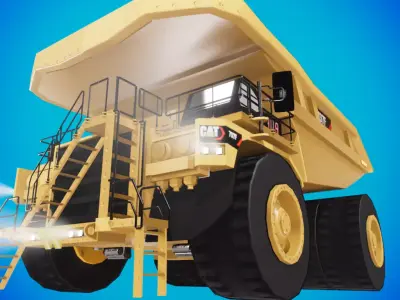 Mining Truck Low-poly 3D model from CGTrader