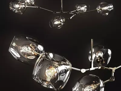 Branching bubble 5 lamps 3D model purchase