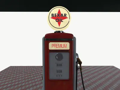 Gasoline station 3D model