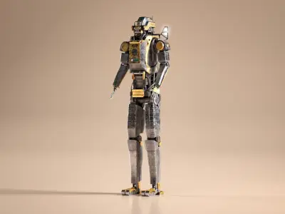 SCI-FI Robot Rigged - Elysium-inspired 3D model