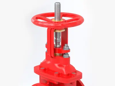 Gate Valve Low-poly 3D model
