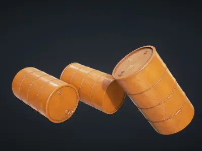 Mars Kitbash - Oil Container Low-poly 3D model