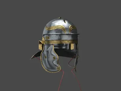 Roman helmet Low-poly 3D model buy