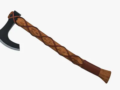 Viking Axe 3D model 10