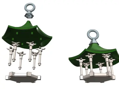 Mini Temple Bird Feeder Free 3D print model