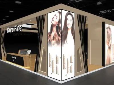 Exhibition Stand Stall 4 Side Open 7X11-Vray 3D model