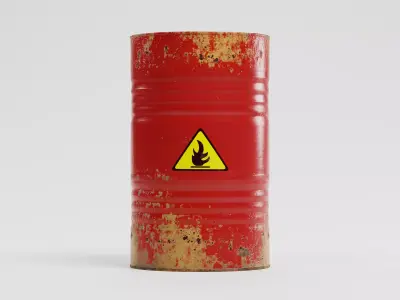 -Flammable Barrel- 3D model