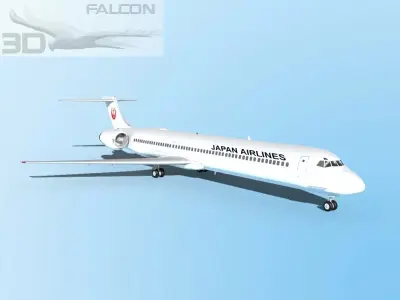 Falcon3D MD-80 Japan Airlines 3D model