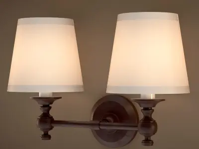 Double Lamp Bracket Oil-Rubbed Bronze 3D model
