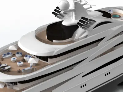 Willie Love Luxury Yacht Dynamic Simulation 3D model