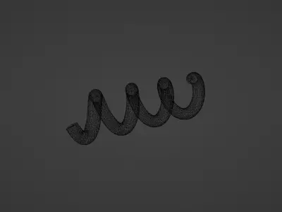Spring 3d metal spiral 3D model