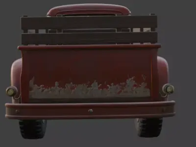 Rusty Pickup Truck 3D Model 3D model