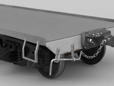 Cargo Wagon Platform 3D model