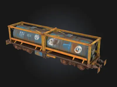 Rusty Train Tanker  Industrial Relic on Forgotten Tracks 3D model