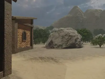 Old West Town 3D model