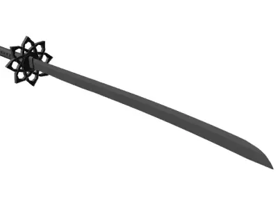 KATANA samurai sword Free low-poly 3D model 4