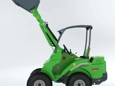 Skid Steer Loader Avant 528 Ts Truck 3D model