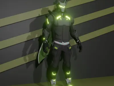 Cyber hunter 3D model