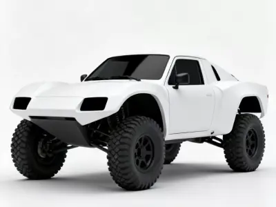 Realistic Off-Road Racing Car 3D Model Low-poly 3D model