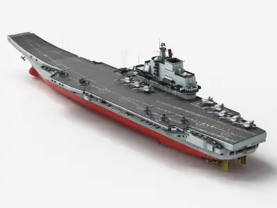 Warship aircraft carrier 3D model