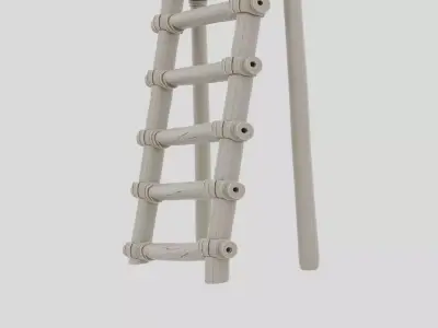 Fantasy Wooden Siege Ladder for 3D print 3D model