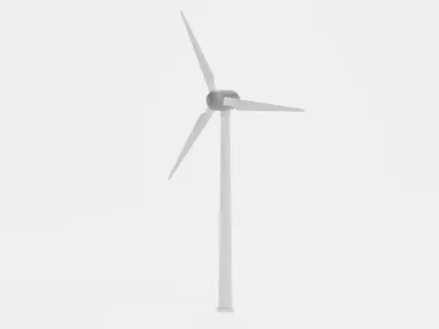 Wind Turbine - Renewable Energy Generator Low-poly 3D model