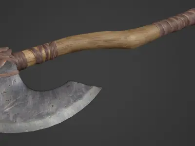 Battle Axe Free low-poly 3D model purchase