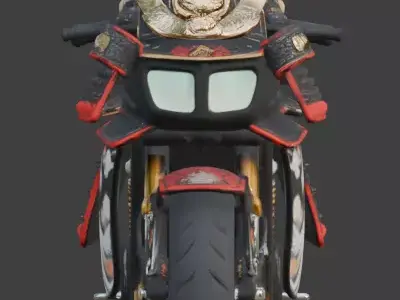 Ornate Samurai Armor Concept Motorcycle Low-poly 3D model