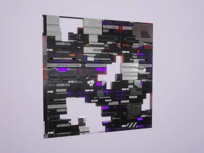 Sci-Fi panel Low-poly 3D model buy