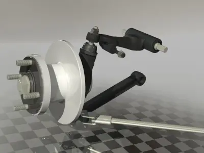 Austin Mini Front Suspension Free 3D model