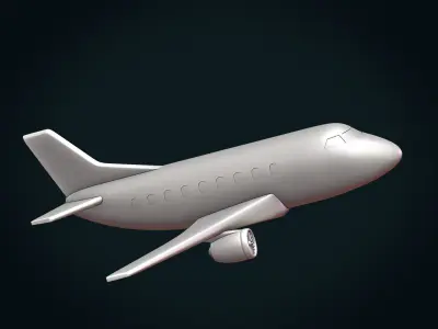Airplane flying in sky 3D print model buy