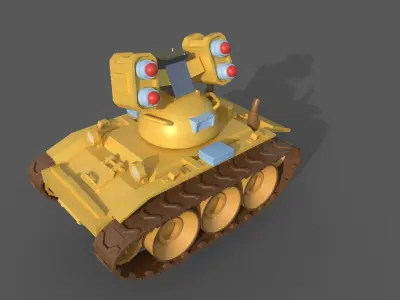 Low poly Tanks Low-poly 3D model