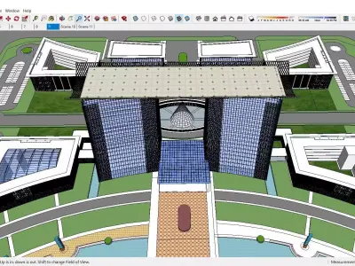 Sketchup Commercial Office Complex 209 3D model
