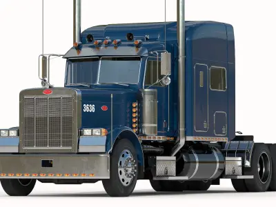 Detailed Peterbilt 379 with interior  3D model by IgYerm