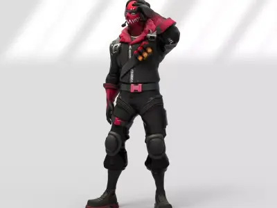 Raptor skin from Fortnite 3D model