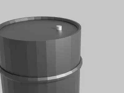 3D Barrel - Industrial metallic material Free low-poly 3D model