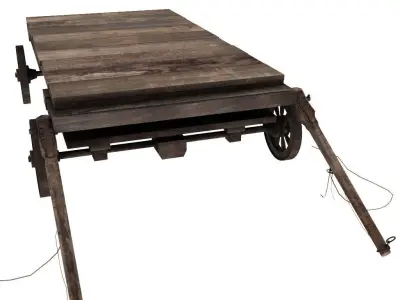 Cart reclaimed wood 3D model