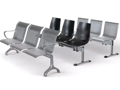 Public Seating Set 3D model