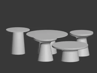 Coffee and Side Tables West Elm Part 02 3D model