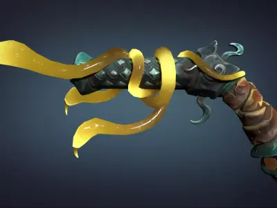 Snake pistol Low-poly 3D model