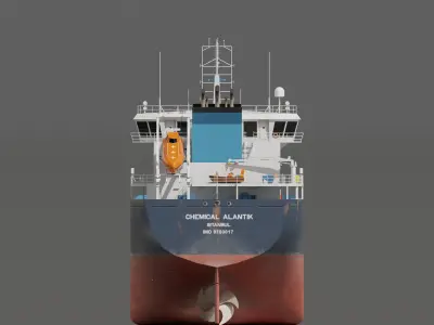 Chemical Atlantik Tanker Low-poly 3D model