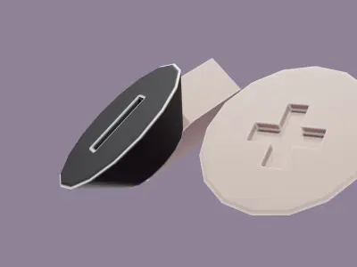 Screw heads Low-poly 3D model