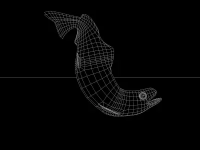 Bronze Fish Statues 3D model