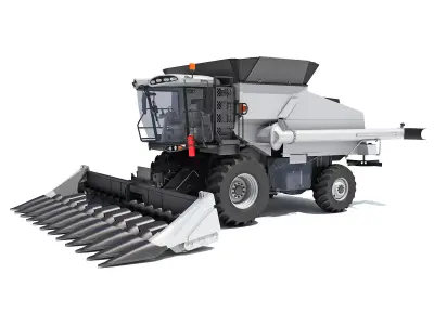 Combine Harvester 3D model 11
