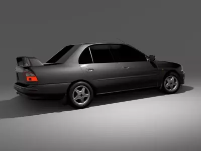 Proton Wira 1995 3D model
