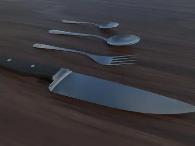 cutlery knife Free low-poly 3D model