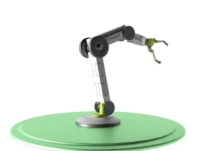 Robot arm low poly Low-poly 3D model