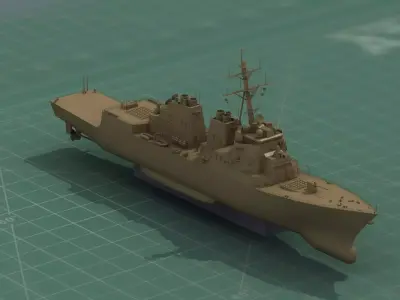 Arleigh Burke Class FlightIIA 3D Print Model 3D print model
