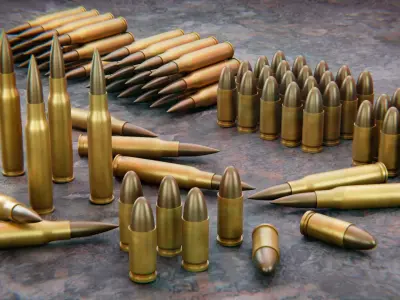 Bullets 3d Models Low-poly 3D model